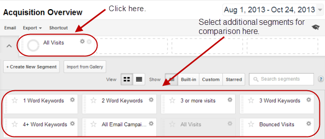 Selecting Advanced Segments