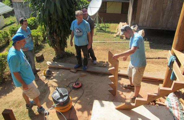 building a staircase!