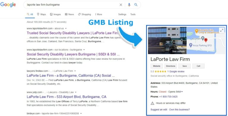 Google My Business for lawyers