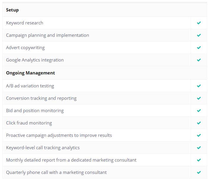 AdWords Management Features