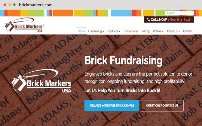 Brick Markers’ WordPress website design