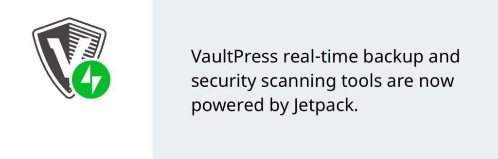 screenshot of vaultpress plugin