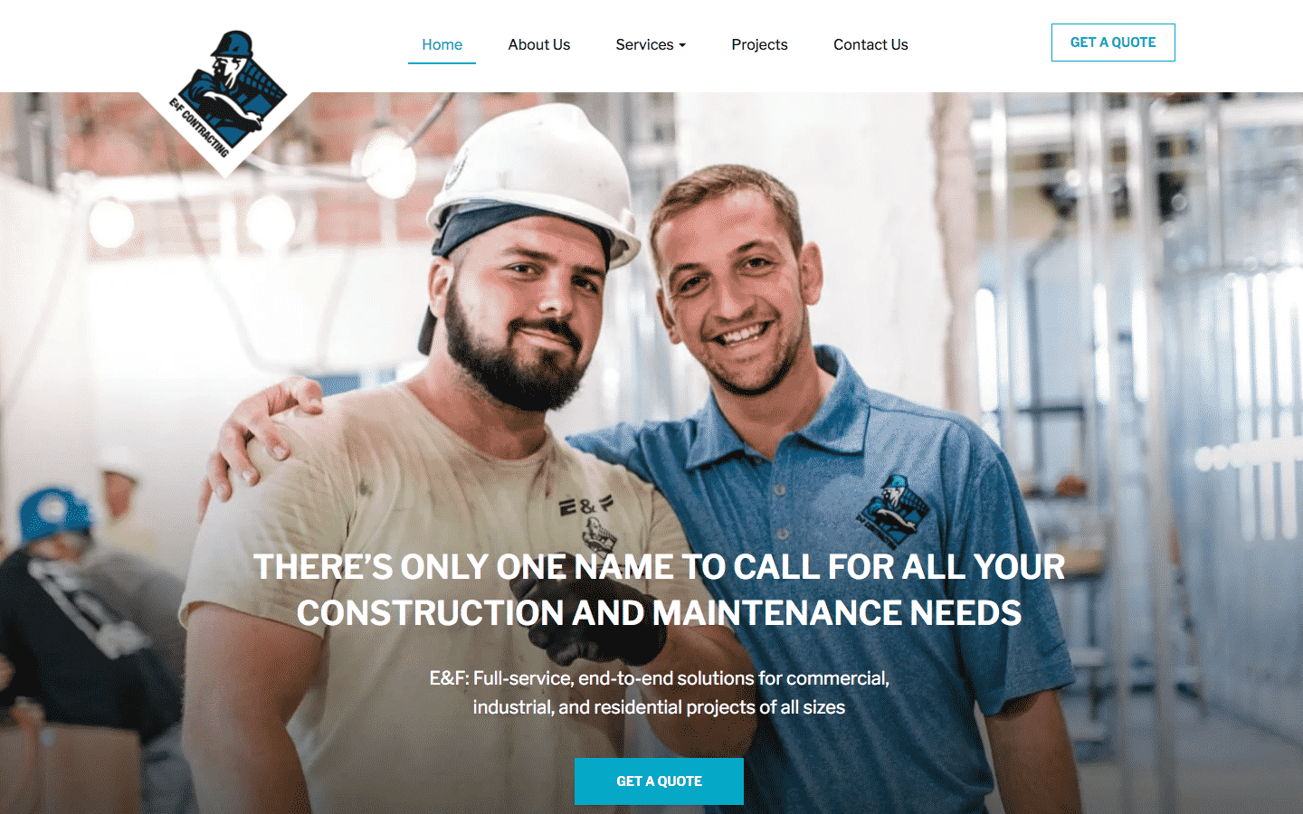 E&F Contracting - Construction & Engineering Website DC Metro area