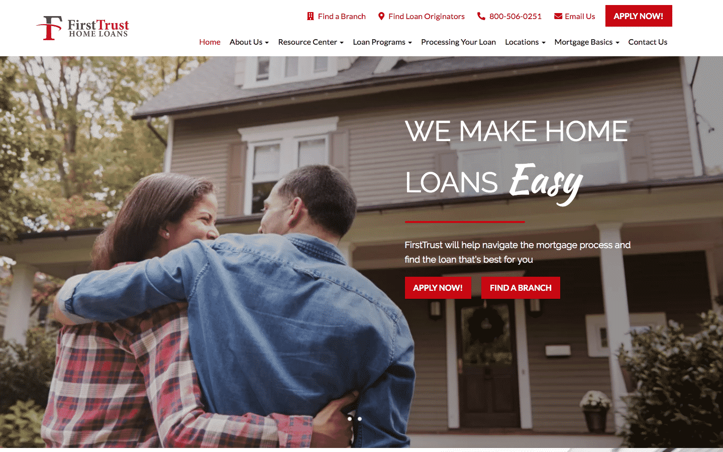 FirstTrust Home Loans new website by Pronto