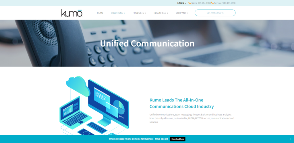 Kumo united communications page