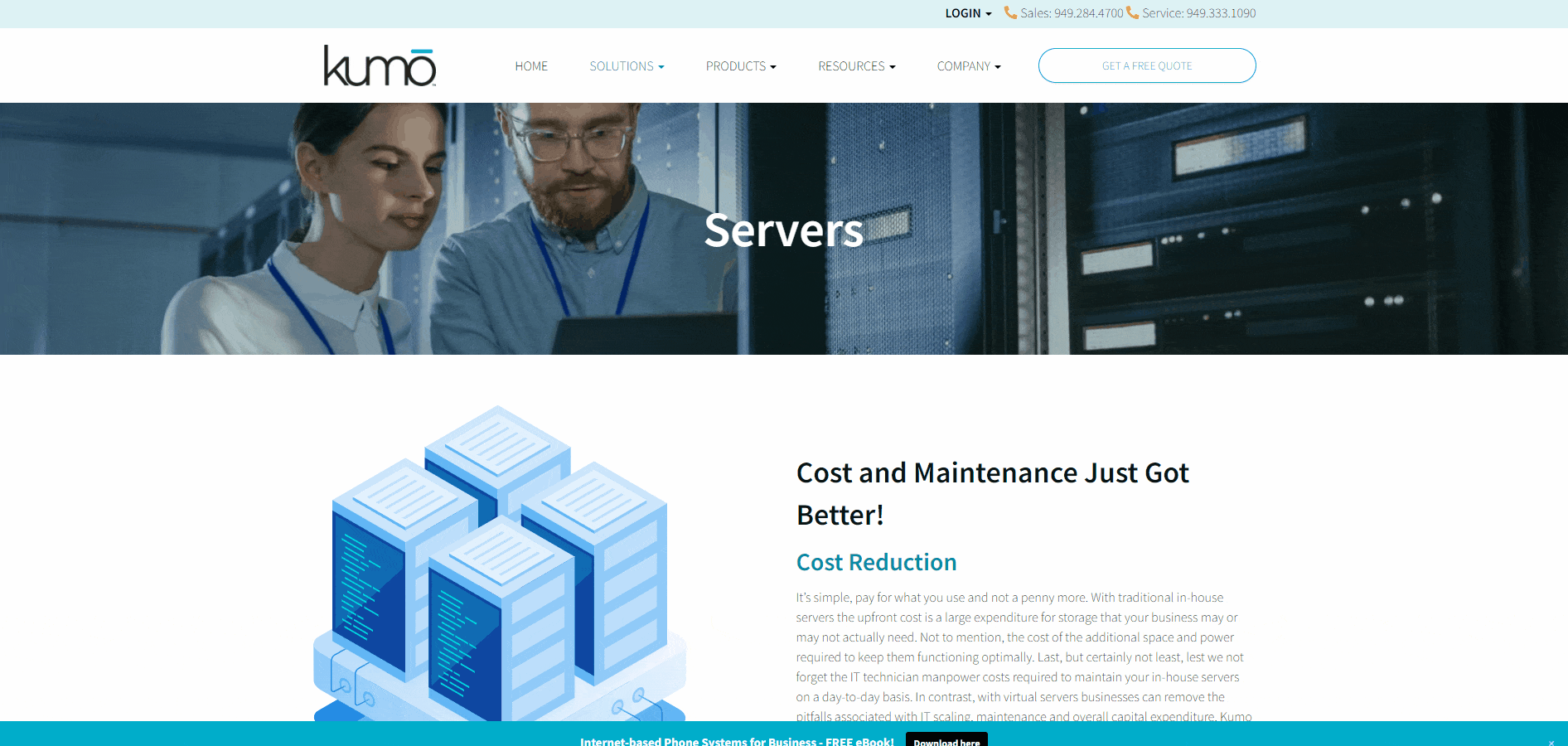 kumo service page design