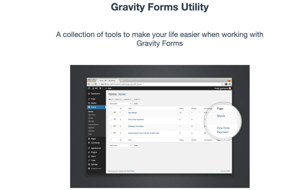 Gravity Forms Utility