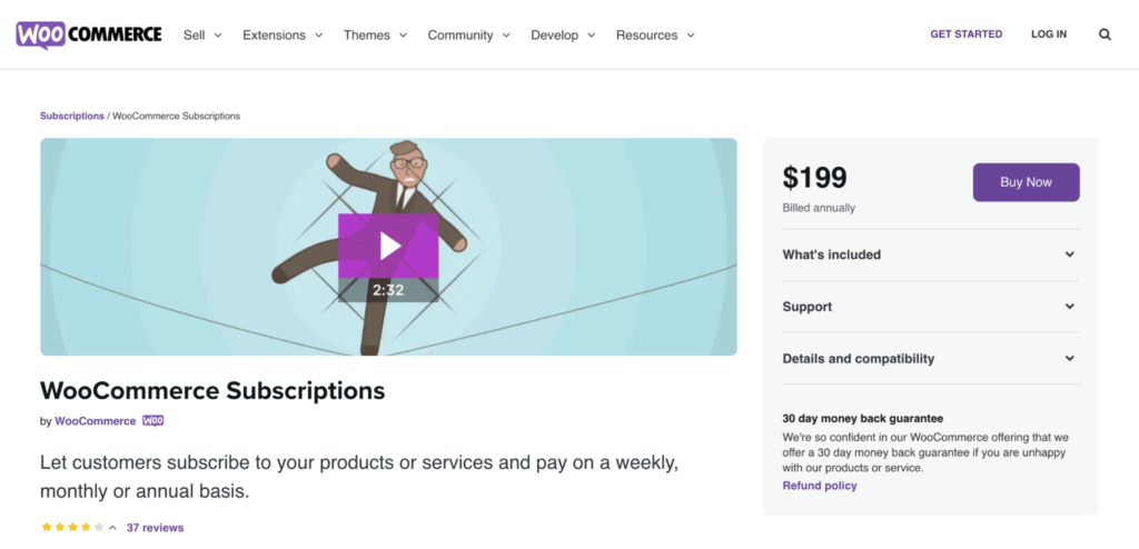 WooCommerce Subcriptions banner