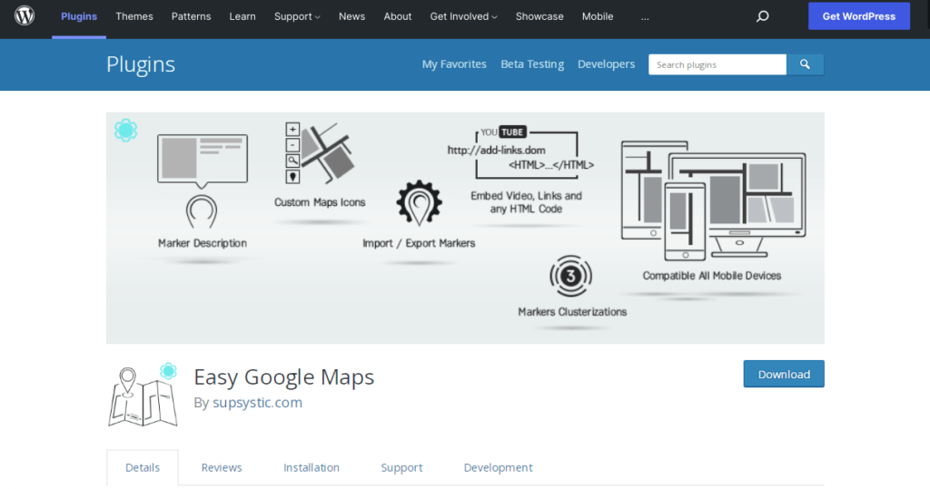 Easy Google Maps banner