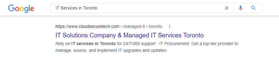 IT services toronto