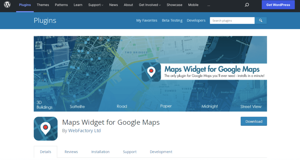 Maps Widget for Google Maps banner