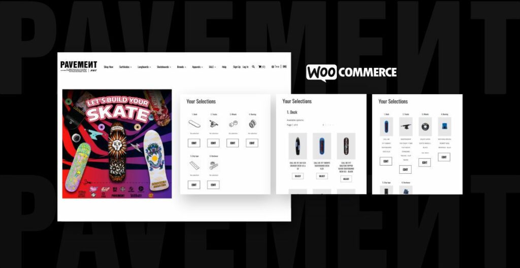 pavement woocomerce product builder