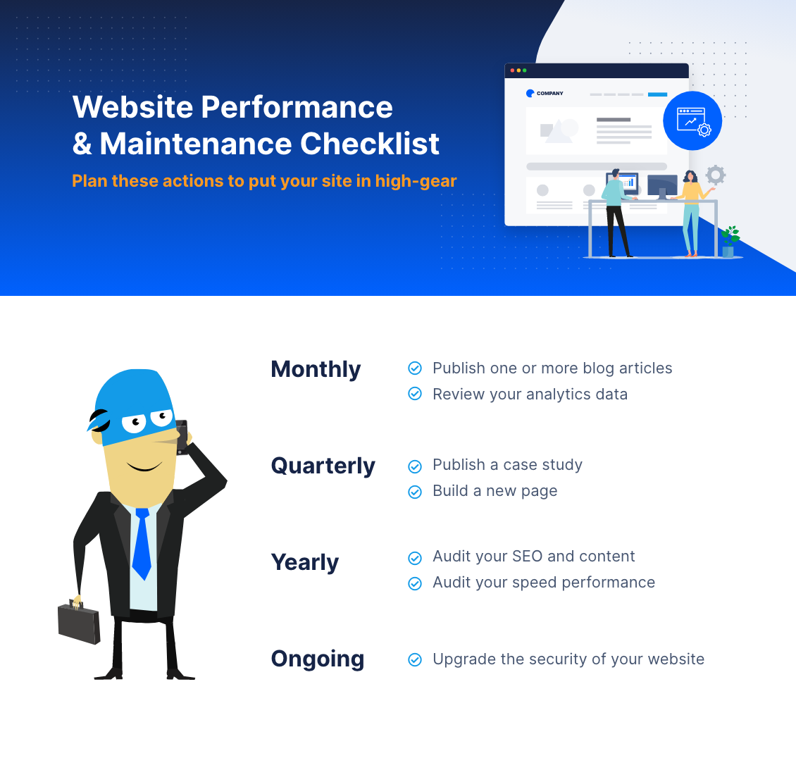 website performance and maintenance checklist