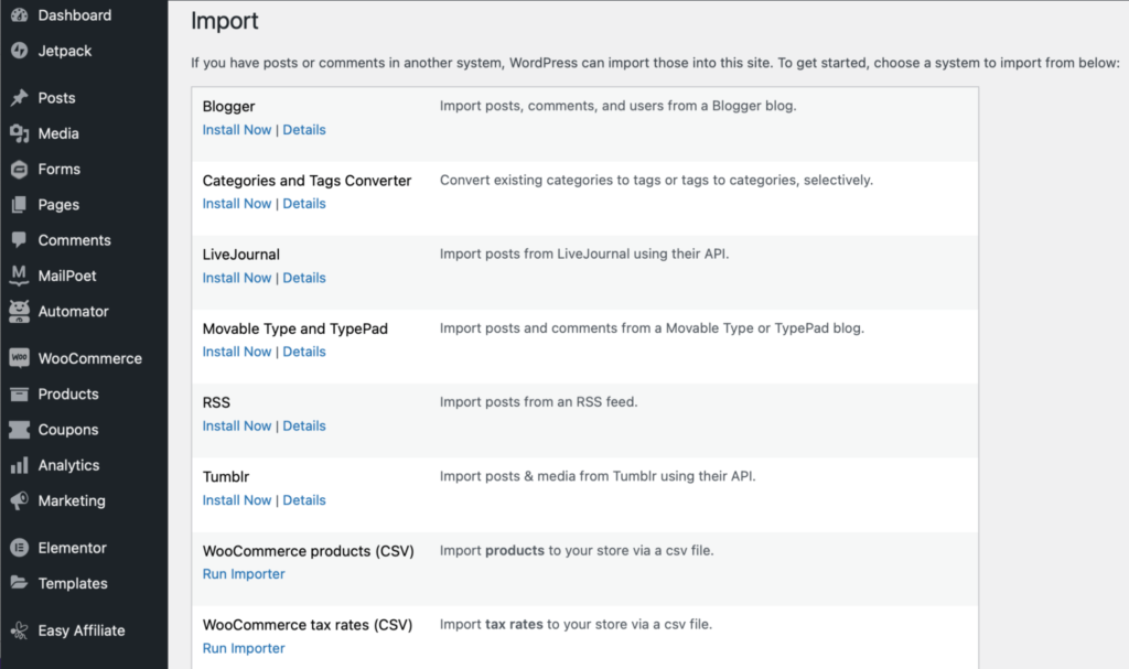 woocommerce products import