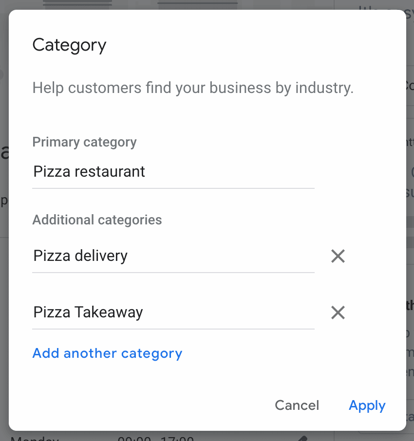 business categories