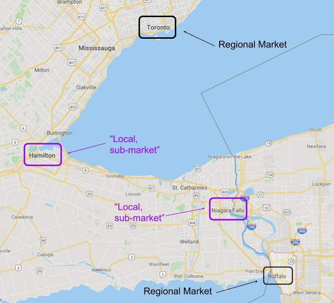 greater Toronto area map