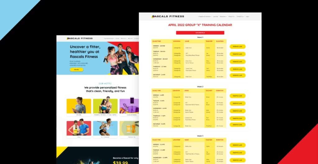 RascalsFitness Website Support Showcase