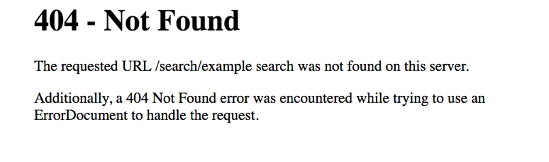 404 Not found Error