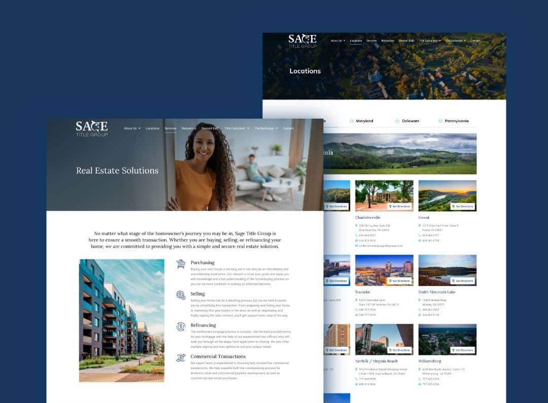 Sage Title Group Clean Better UX