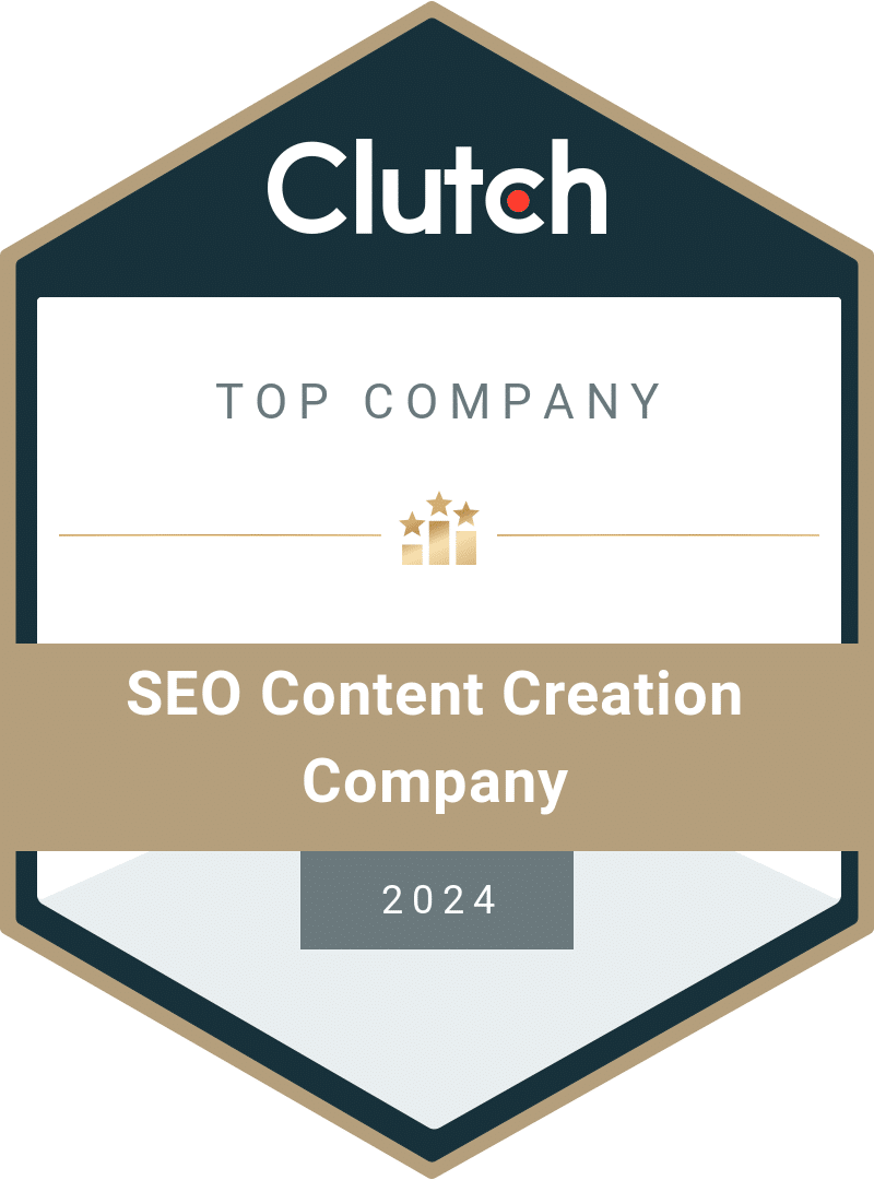 top clutch.co seo content creation company 2024 award