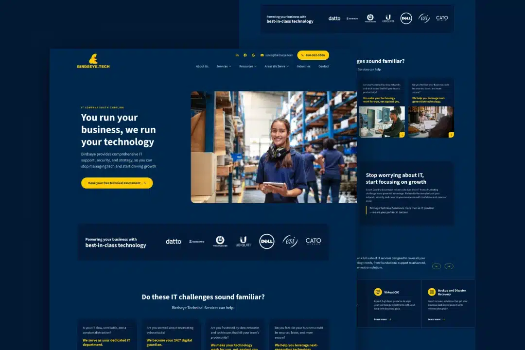 birdseyetech showcase hover